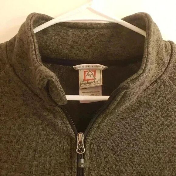 𝅺Avalanche Men's Green 1/4 Zip Pullover Sweater Jacket - Picture 3 of 8